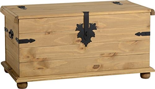 Image of Seconique Corona Single Storage Chest in Distressed Waxed Pine