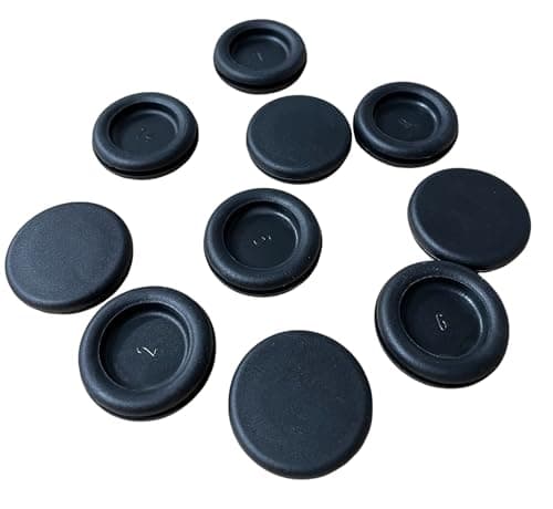 Image of 10 Pcs Rubber Cable Grommets For Junction Box Entries (25mm Closed)