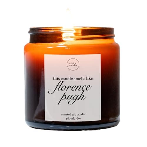 Image of This Candle Smells Like Florence Pugh | Luxury Soy Wax Candle | Florence Pugh Gifts | Pop Culture Gifts | Celebrity Candle | Film Lover Gifts (180ml, 35-40hrs burn)