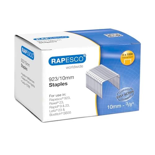 Image of Rapesco S92310Z3 Type 923/10 mm Galvanised Heavy Duty Staples, 4000 Staples