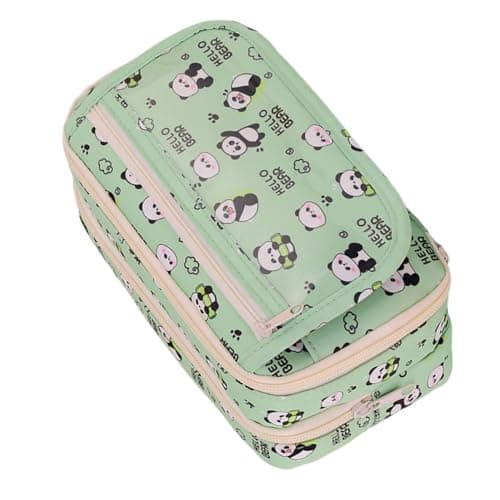 Image of YPBEW Large Pencil Case High Capacity Pen Holder Bag Zippered Organizers Travel Makeup Bag for School Travel Cartoon Box