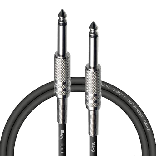 Image of Stagg SGC1.5DL Pro-Series 1.5m Jack to Jack Instrument Cable - Black