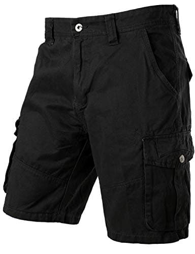 Image of PARKLEES Men's Casual Summer Combat Cotton Twill Cargo Shorts PJMPT2811 Black 38