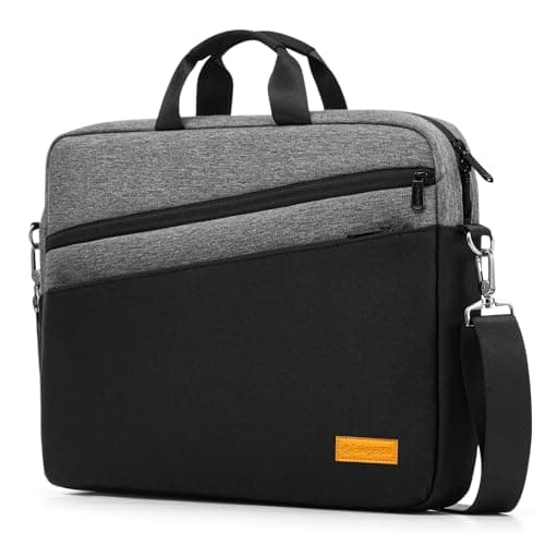 Image of bagasin 17 17.3 inch Laptop Computer PC Shoulder Bag Carrying Case, Water-Repellent Fabric Briefcase, Lightweight Toploader, Business Casual or School