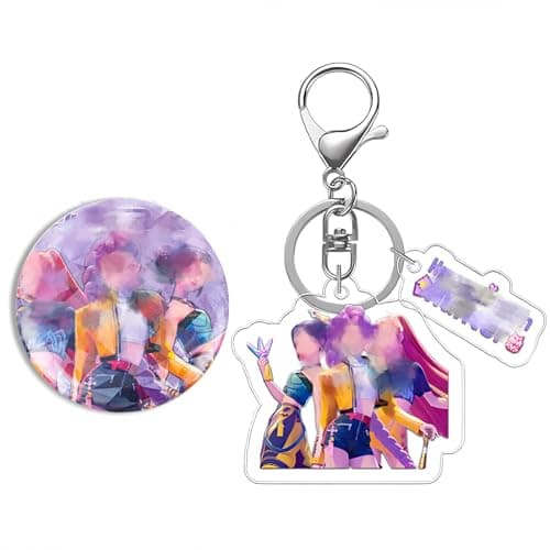 Image of K-POP Keychains, H-Hunters Double-Sided Anime Keyring and Badge, Acrylic Character Keychain, Anime Keychain, Gift for Korean Pop, Anime Lovers, Collectors, for Bag, Backpack, Mobile Phones Decor