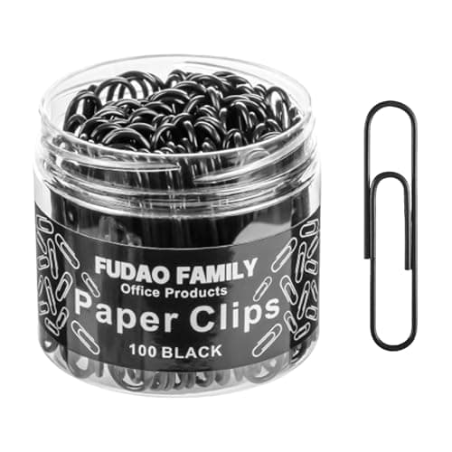 Image of Jumbo Paper Clips, 50mm Paper Clip, 100 pcs Large Paperclips (Jumbo, Black)