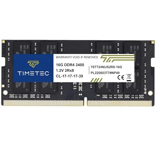Image of Timetec 16GB DDR4 2400MHz (PC4-2400T) PC4-19200 SODIMM Laptop RAM – 260-Pin 1.2V CL17 Non-ECC Unbuffered Memory Module for Laptop, Notebook, Mini PC, All-in-One