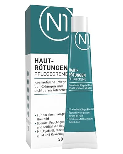 Image of N1 Rosacea Cream 30 ml - [Medical Product] - Relieves Redness, Burning, Itching & Visible Blood Vessels - 100% Natural Active Ingredients Without Cortisone - Rosacea Cream Face from the Pharmacy
