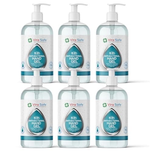 Image of 6 x 500ml Hand Sanitiser 70% Alcohol Gel Anti Bacteria Viral Eliminating Formula Gel Alcohol Anti Bacterial Formula Pack Of 6