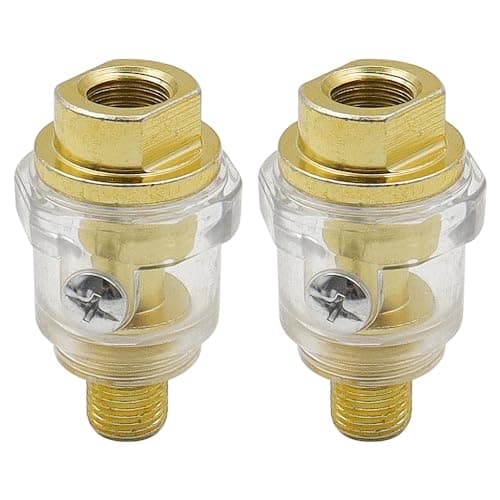 Image of Tiardey 2pcs Mini Inline Oiler, for Air Tools 1/4 BSP Pneumatic Tool Oiler Air Compressor Tube Oil Filling Tool
