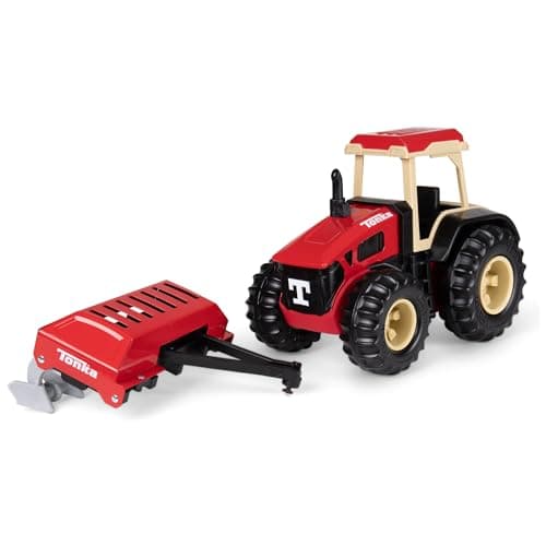 Image of Tonka Steel Classics | Tractor & Plow | Kids Construction Toys for Boys and Girls, Vehicle Toys for Creative Play, Motor Skill Development for Kids Ages 3+ | Basic Fun 06221 FFP