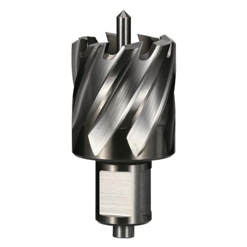 Image of Vearter 35mm HSS Annular Cutter, 19.05mm Weldon Shank, Mag Drill Bit with Pilot Pin for Steel Plate, Aluminum, Brass, Cast iron, Stainless Steel