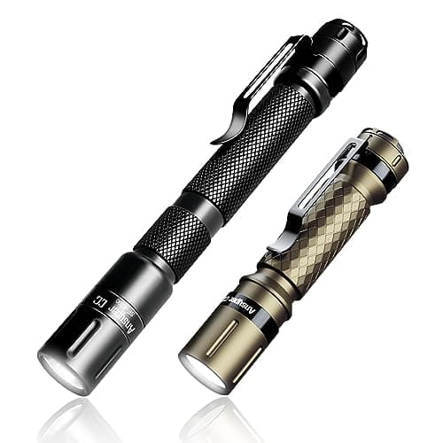Image of Ansyper CC 3 Modes Small Flashlights LED Powerful High Lumens Tactical Pen Light with Clip, Slim Portable Pocket Compact Torch for Emergency Inspection AAA Battery
