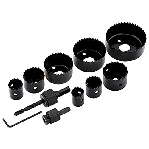 Image of Rolson 58129 12 pc Holesaw Kit, Black