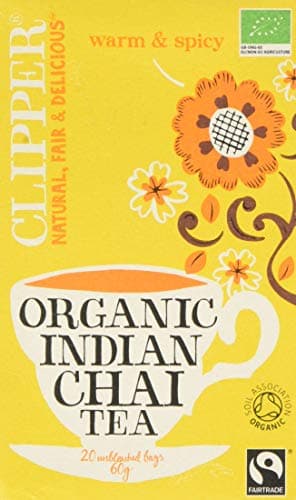 Image of Clipper Organic Indian Chai 20 Teabags (Pack of 6, Total 120 Teabags)