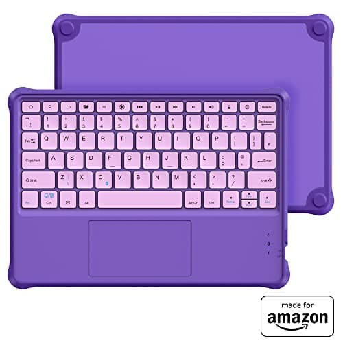 Image of Made For Amazon Kids Wireless Bluetooth Keyboard | Purple, for Fire HD 10 Kids and Kids Pro tablets