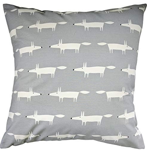 Image of Cushion Cover in Scion Mini Mr Fox Silver 16"