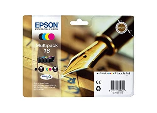 Image of Epson 16 Inkjet Cartridge Pen & Crossword Multipack Black/Cyan/Magenta/Yellow Ref T16264010 Pack 4 102101