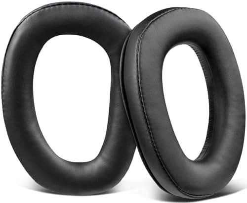 Image of SOULWIT Protein Leather Earpads Replacement for Sennheiser GSP 370/350/303/302/301/300 Headphones, Ear Pads Cushions for GSP370, GSP350 Headset, with Noise Isolation Foam