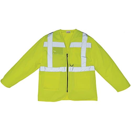 Image of Yoko Mens Executive Hi-Vis Long Sleeve Safety Waistcoat (M) (Hi-Vis Yellow)