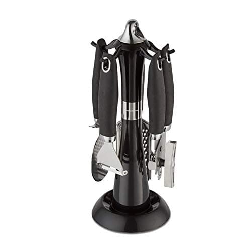 Image of Morphy Richards Dune 976040 4 Piece Gadget Set with Carousel Stand, Black, Stainless Steel
