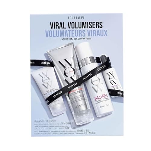 Image of COLOR WOW Viral Volumisers Kit – 4-Step Volume Set for Massive, Glossy, Long-Lasting Hair | Includes Color Security Shampoo, Conditioner, Xtra Large, Raise the Root