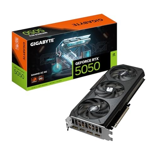 Image of Gigabyte GeForce RTX 5050 GAMING OC 8G Graphics Card - 8GB GDDR6, 128bit, PCI-E 5.0, 2632MHz Core Clock, 2 x DP, 2 x HDMI, NVIDIA DLSS 4, GV-N5050GAMING OC-8GD
