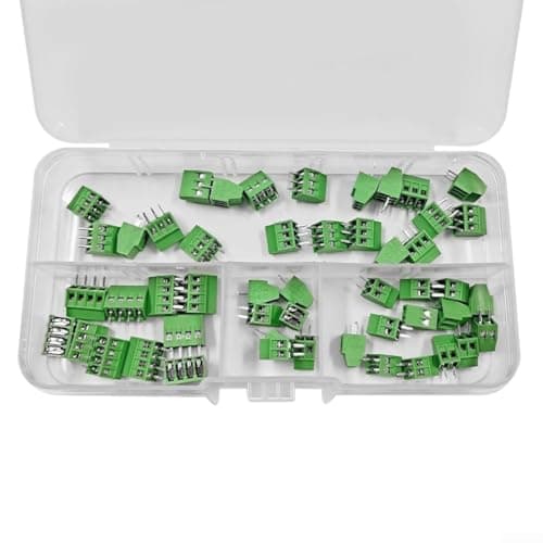 Image of KF128 2.54mm Pitch PCB Mount Terminal Block Kit 50PCS with Mixed Pin Count for Breadboard and Board Use