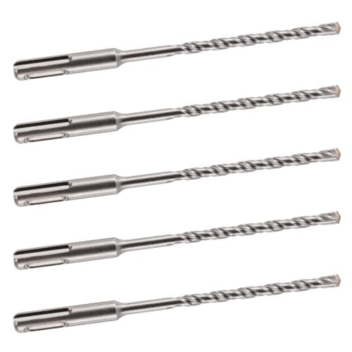 Image of 5 PACK OF - 5.5mm x 160mm LONG SDS + PLUS MASONRY DRILL BIT, TUNGSTEN CARBIDE TIP, FOR STONE CONCRETE BRICK