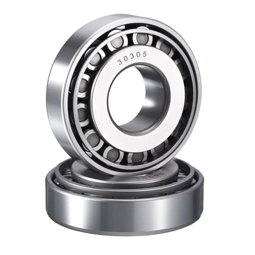 Image of HIPicco 2 Pack 30305 Tapered Roller Bearing Cone and Cup Set, 25mm Bore 62mm OD 18.5mm Cup Width, Chrome Steel Taper Bearings Set, ABEC-3