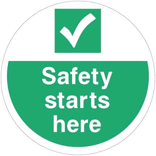 Image of Safety Floor Graphics - Safety Starts Here - 400 mm - Anti-slip - Heavy Duty - Self-adhesive