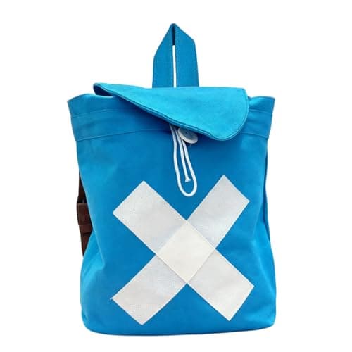 Image of Anime Backpack, Chopper Backpacks, Cute Student Canvas Bag, Chopper Anime Bag, Adjustable Shoulder Strap, for Wallet, Handkerchief, Keys, Books (Blue)