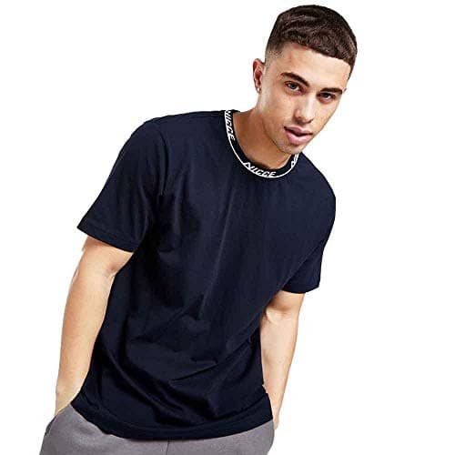 Image of Nicce Short Sleeve Crew Neck Mens ETO Navy T-Shirt 211 1 09 08 0003
