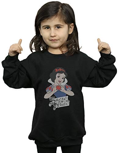 Image of Disney Princess Girls Snow White Apple Sweatshirt Black 7-8 Years