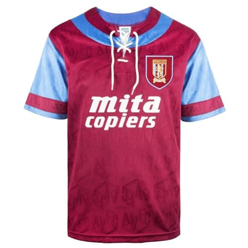 Image of Aston Villa 1992 Retro Football Shirt Claret Medium Polyester