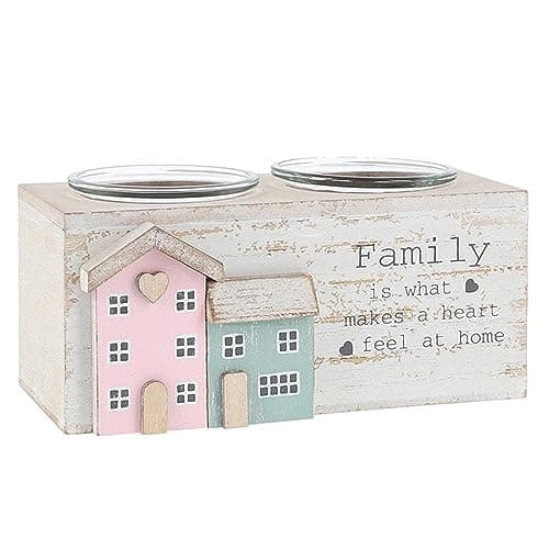 Image of Shudehill Giftware Love Lane Double Family Tealight Holder 330025