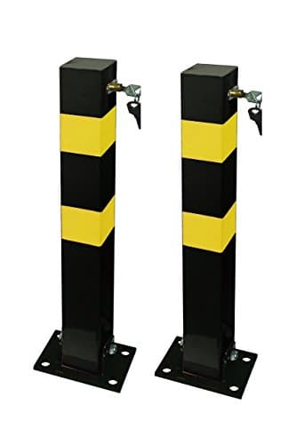 Image of 2 x Heavy Duty Fold-Down Parking Post (Bolt-Down Design)