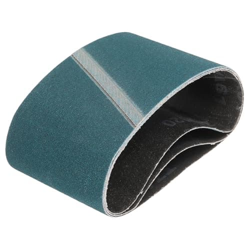 Image of sourcing map 100mm x 610mm Sanding Belts, 3 Pcs 120 Grit Zirconia Abrasive Belt Sander File Belt for Woodworking, Metal Polishing, Knife Sharpener