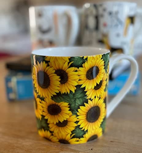Image of Dreamair 1 Pint Fine Bone China Mug Sunflower