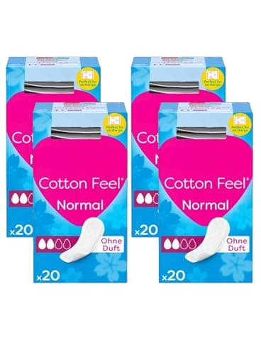 Image of Care Free Pantyliners Bundle, Cotton Feel Normal Unscented, 80 Panty Liners (4 Packs of 20), Breathable, Fragrance-Free, Super Absorbent for Long Lasting Protection AFG Supplies Bundle