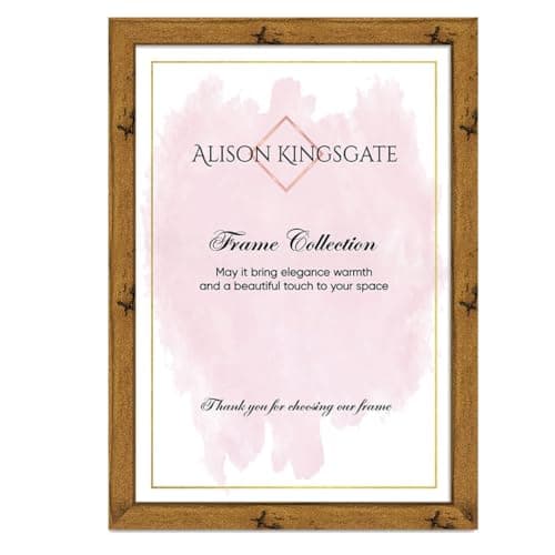 Image of Alison Kingsgate Modern 30X20 Rustic Oak Picture Frame - Engineered Wood Photo Frame with Shatterproof Perspex Front - Ideal for Posters, Certificates & Artwork - Wall Mount or Tabletop Display