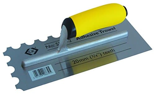 Image of C.K T5170 1 Adhesive Trowel, Silver/Yellow, 280 x 115 x 20 mm