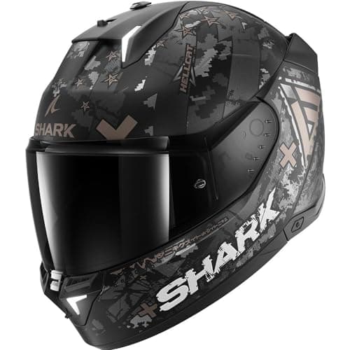 Image of SHARK, SKWAL i3 HELLCAT Integral Motorcycle Helmet Black/White/Grey KUA, M