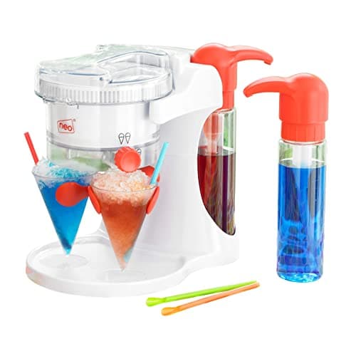 Image of Neo Ice Snow Cone Slushie Slushy Slush Cold Shaver Maker Ice Scraper Drinks Cocktail Machine Electric Crusher Dispenser with 4 Straws & 4 Cups