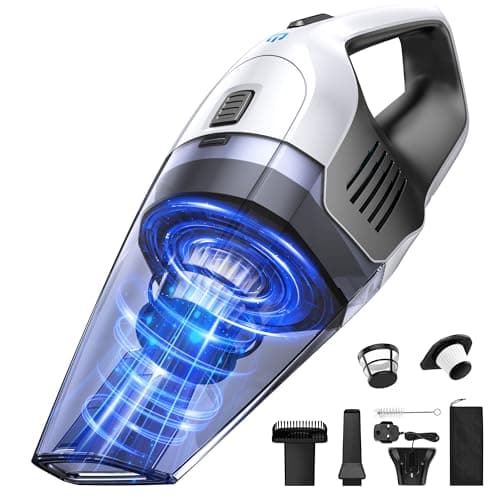 Image of Handheld Vacuum Cleaner, Powerful Suction Portable Lightweight Hand Held Vacum Cordless with 25-30Mins Long Runtime Rechargeable Battery Quick Charge for Home Car Carpet Stairs Pet Hair Cleaning