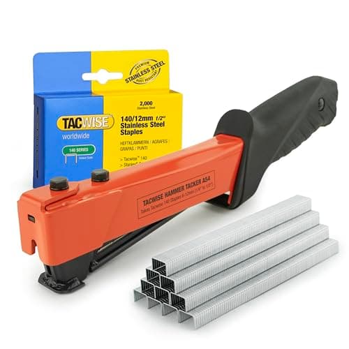 Image of Tacwise 1262 A54 Heavy Duty Hammer Tacker with 2000 140/12mm Staples, Uses Type 140 / 6 - 12 mm Staples
