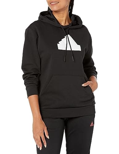 Image of adidas Women's Future Icon Badge of Sport Hoodie Hooded Sweatshirt, Black, L