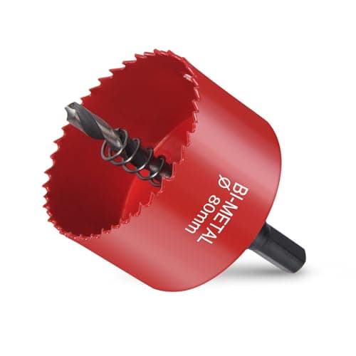 Image of Flintronic Bi-Metal Hole Saw, 80mm Hole Saws Cutter, Smooth Fast Cutting metal hole Cutter, HSS Bi-Metal Drill Bit for Wood, Plastic, Plywood, Drywall, Fiberglass, PVC Board