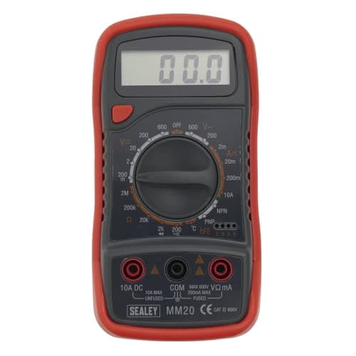 Image of *CLEAR* Sealey MM20 Digital 8-Function Multimeter with Thermocouple