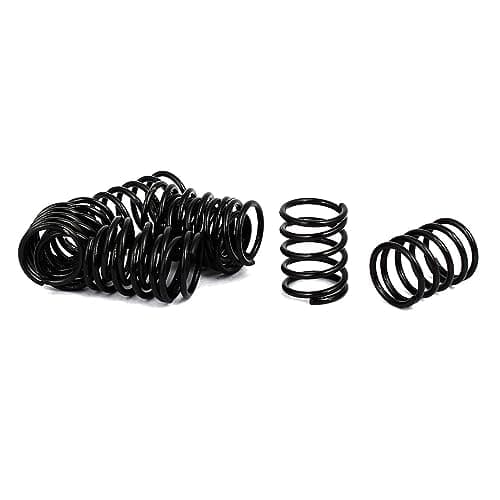 Image of TOP-VIGOR 10Pcs Compression Spring, 1.2mm Wire Dia, 12mm OD, 15mm Free Length Dual Extended Durable Dual Hook Tension Spring for Furniture Screen Doors Repair Projects